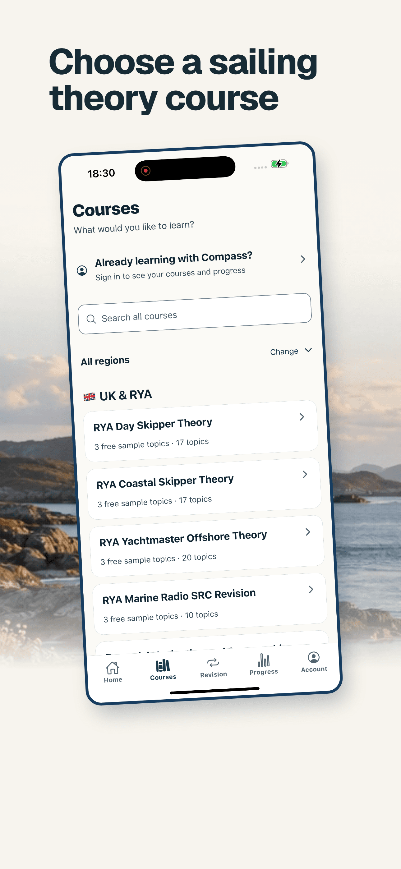 Compass Revision proposed screenshot, frame 1