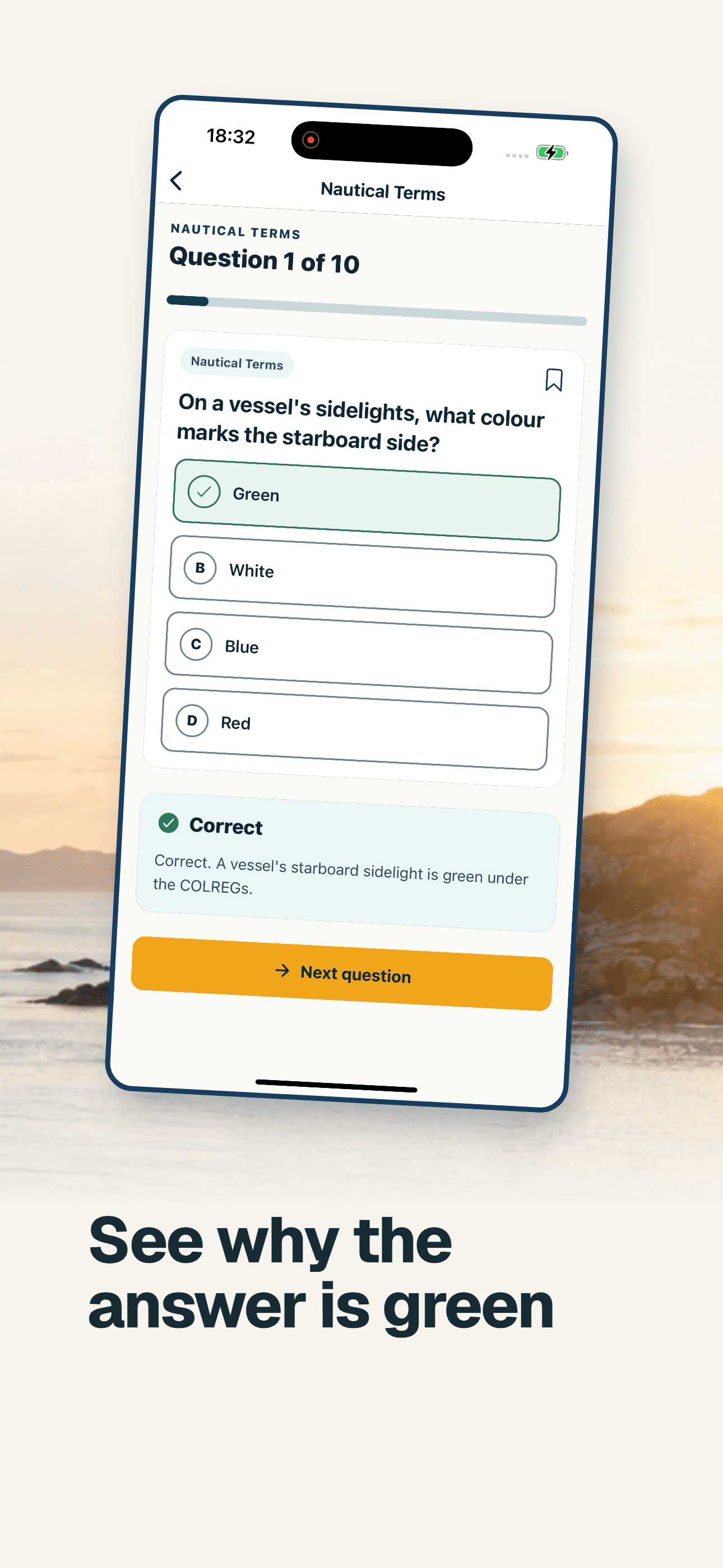 Screenshot 4: See why the answer is green