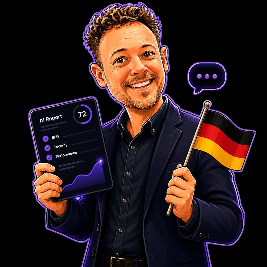 Richard holding regional scan proof for Frankfurt